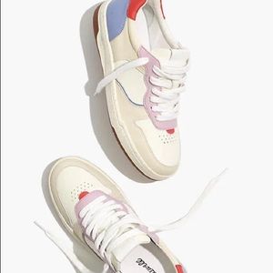 Madewell court sneakers in colorblock leather